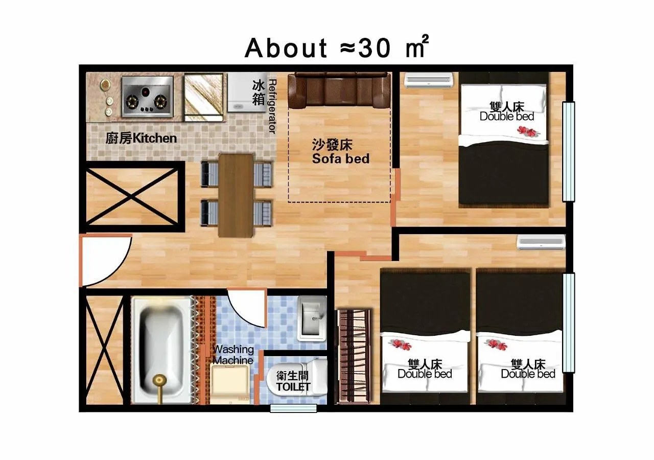 Orenge Hotel Apartment Ósaka